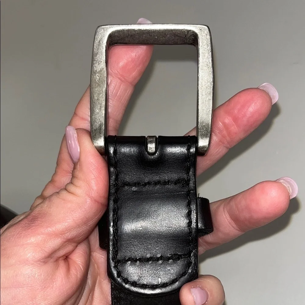 Men's Black Leather Belt